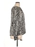 Kasper Animal Print Silver Long Sleeve Blouse Size XL - photo 4
