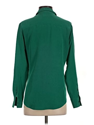Equipment Long Sleeve Silk Top (view 2)