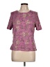 JM Collection 100% Polyester Pink Short Sleeve Blouse Size L (petite) - photo 1