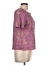 JM Collection 100% Polyester Pink Short Sleeve Blouse Size L (petite) - photo 4