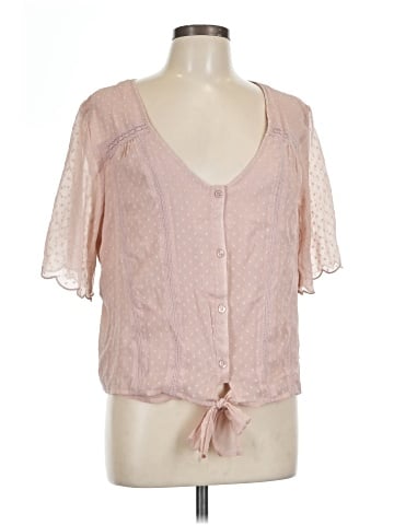 Violeta by Mango Short Sleeve Blouse (view 1)