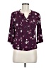 Fun2Fun 100% Rayon Purple 3/4 Sleeve Blouse Size M - photo 1