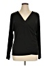 INC International Concepts Black Long Sleeve Top Size XL - photo 1