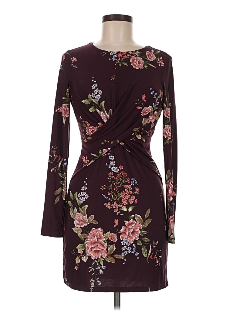 Pre-owned Forever 21 Casual Dress In Burgundy