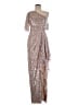 Mac Duggal 100% Polyester Silver Cocktail Dress Size 6 - photo 1