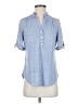 Perseption Concept Blue 3/4 Sleeve Button-Down Shirt Size S - photo 1