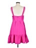 Aqua 100% Polyester Solid Pink Casual Dress Size M - photo 2