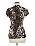 Cache Animal Print Brown Short Sleeve Top Size M - photo 2