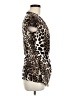 Cache Animal Print Brown Short Sleeve Top Size M - photo 4