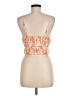 Pink Lily 100% Polyester Floral Orange Sleeveless Blouse Size M - photo 2