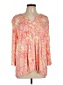 Ruby Rd. Floral Pink 3/4 Sleeve Blouse Size L - photo 1