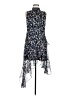 CeCe 100% Polyester Floral Blue Cocktail Dress Size 8 - photo 1