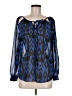Blu Pepper 100% Polyester Blue Long Sleeve Blouse Size M - photo 1