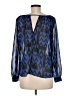 Blu Pepper 100% Polyester Blue Long Sleeve Blouse Size M - photo 2