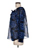Blu Pepper 100% Polyester Blue Long Sleeve Blouse Size M - photo 5