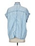 ALLSAINTS 100% Lyocell Blue Short Sleeve Button-Down Shirt Size 4 - photo 2