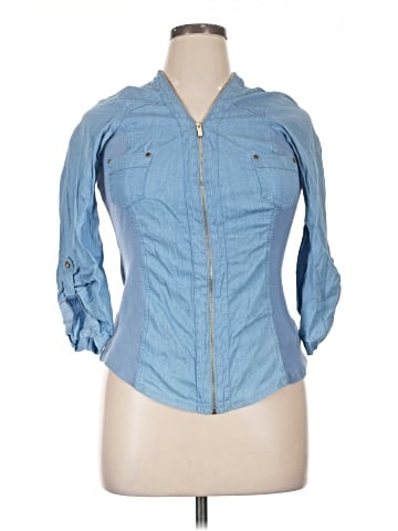 Guess 3/4 Sleeve Button-Down Shirt (view 1)