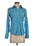 Vineyard Vines Checkered-gingham Teal Long Sleeve Button-Down Shirt Size 0 - photo 1