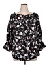 Unbranded 100% Polyester Black 3/4 Sleeve Blouse Size 1X - photo 1