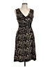 Connected Apparel Paisley Black Cocktail Dress Size 10 Petite - photo 1