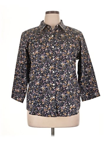 L.L.Bean 3/4 Sleeve Button-Down Shirt (view 1)