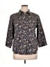 L.L.Bean 100% Cotton Floral Blue 3/4 Sleeve Button-Down Shirt Size XL - photo 1