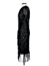 Badgley Mischka 100% Polyester Solid Black Cocktail Dress Size 8 - photo 5