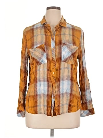 a.n.a. A New Approach Long Sleeve Button-Down Shirt (view 1)
