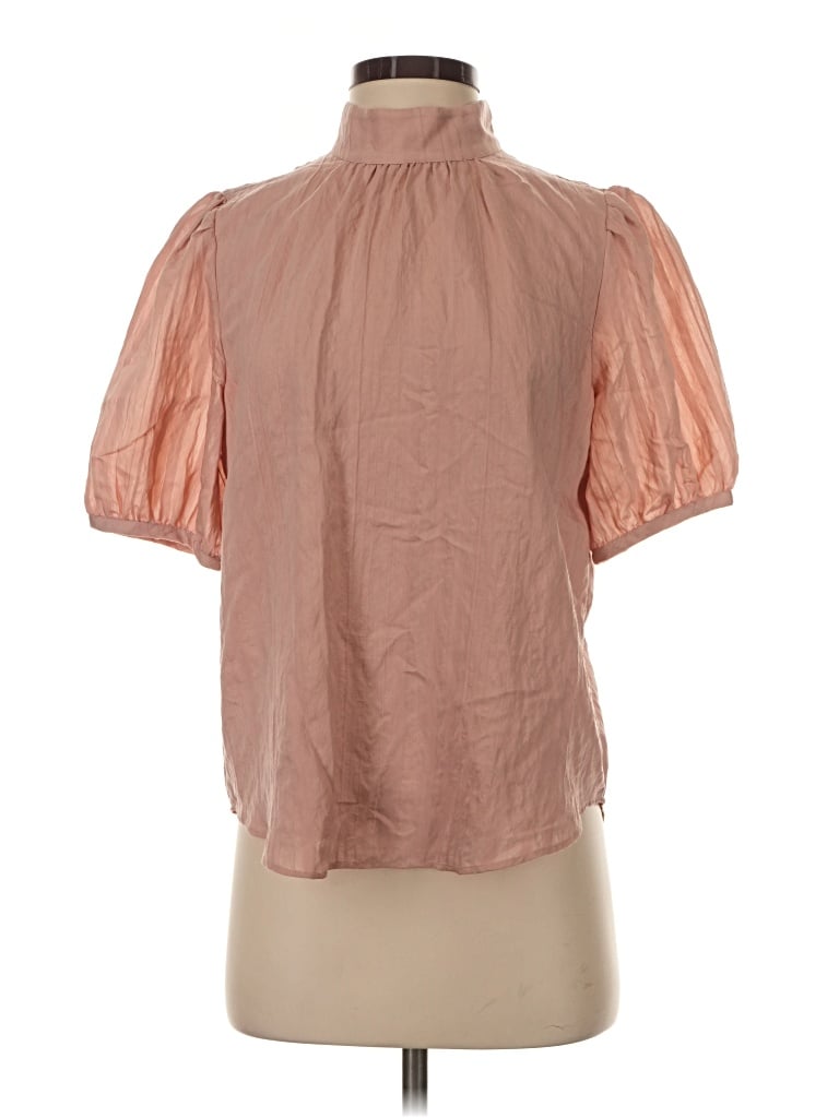 Ann Taylor Short Sleeve Blouse In Pink