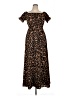 Unbranded 100% Polyester Animal Print Brown Casual Dress Size 0X - photo 1