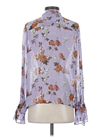 Paige Long Sleeve Silk Top (view 2)