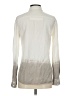 Mono b 100% Rayon Color Block Ivory Long Sleeve Button-Down Shirt Size S - photo 2