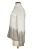 Mono b 100% Rayon Color Block Ivory Long Sleeve Button-Down Shirt Size S - photo 5
