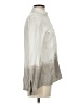 Mono b 100% Rayon Color Block Ivory Long Sleeve Button-Down Shirt Size S - photo 4