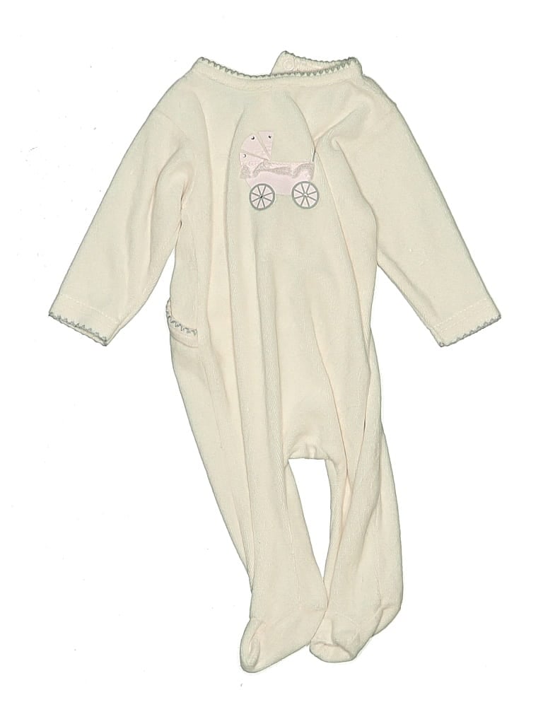 Pre-owned Assorted Brands Babies' Long Sleeve Onesie In Ivory