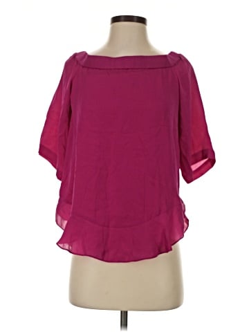Rebecca Taylor Short Sleeve Silk Top (view 1)