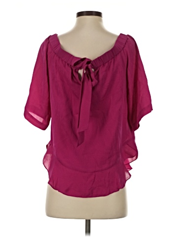 Rebecca Taylor Short Sleeve Silk Top (view 2)