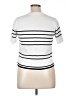 DAZY 100% Viscose Stripes White Short Sleeve Turtleneck Size XL - photo 2