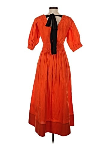 Self-Portrait Poplin Midi Dress (view 2)