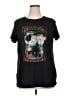 Torrid Print Black Short Sleeve T-Shirt Size 1X Plus (1) - photo 1