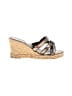 Burberry Silver Black Patent Leather espadrille Wedges Size 8 1/2 - photo 1