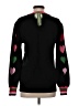 OXKNIT 100% Cotton Hearts Black Pullover Sweater Size S - photo 2