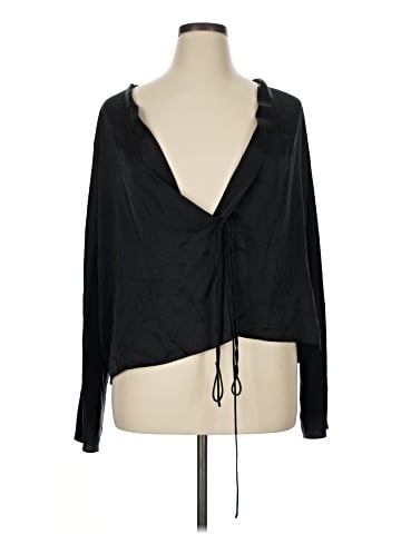 Vince. Long Sleeve Silk Top (view 1)