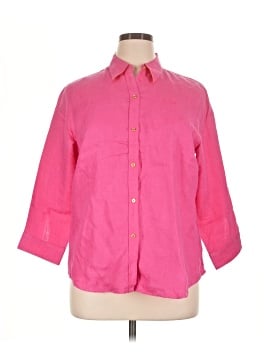 Lauren by Ralph Lauren 3/4 Sleeve Button-Down Shirt (view 1)