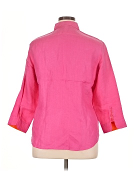 Lauren by Ralph Lauren 3/4 Sleeve Button-Down Shirt (view 2)