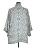 Max Studio 100% Polyester Blue Kimono Size 1X - photo 2