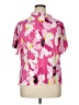 1.State 100% Polyester Floral Pink Short Sleeve Blouse Size 1X - photo 1
