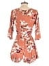 Assorted Brands 100% Rayon Floral Orange Romper Size S - photo 2