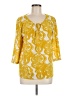 Dana Buchman Yellow 3/4 Sleeve Blouse Size M - photo 1
