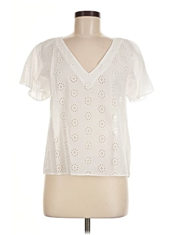 Madewell Eyelet Sundrift Ruffle Top (view 1)